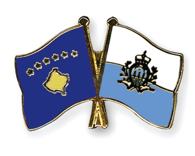 Fahnen Pins Kosovo San-Marino