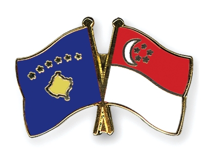 Fahnen Pins Kosovo Singapur