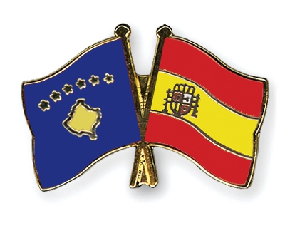 Fahnen Pins Kosovo Spanien