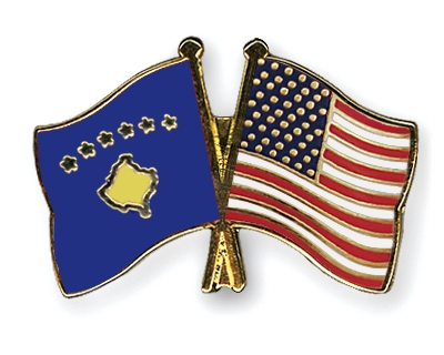 Fahnen Pins Kosovo USA