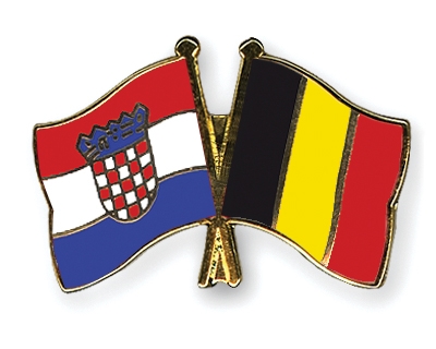 Fahnen Pins Kroatien Belgien