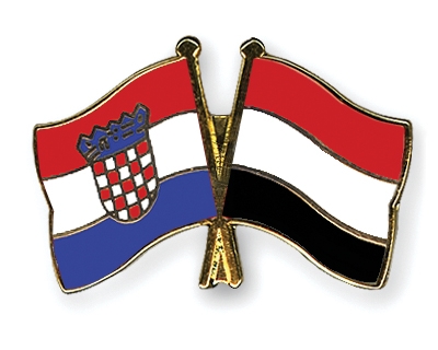 Fahnen Pins Kroatien Jemen