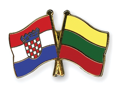 Fahnen Pins Kroatien Litauen