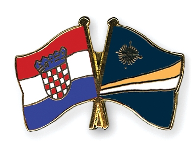 Fahnen Pins Kroatien Marshallinseln