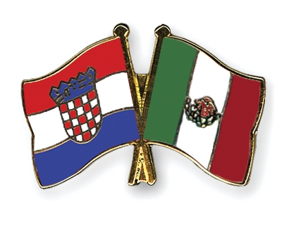 Fahnen Pins Kroatien Mexiko
