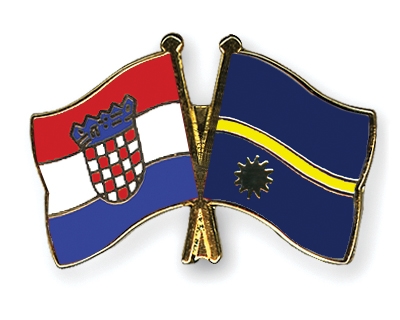 Fahnen Pins Kroatien Nauru