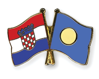 Fahnen Pins Kroatien Palau