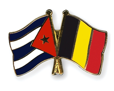 Fahnen Pins Kuba Belgien