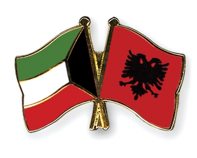 Fahnen Pins Kuwait Albanien