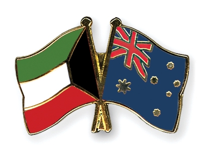 Fahnen Pins Kuwait Australien