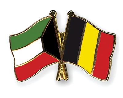 Fahnen Pins Kuwait Belgien