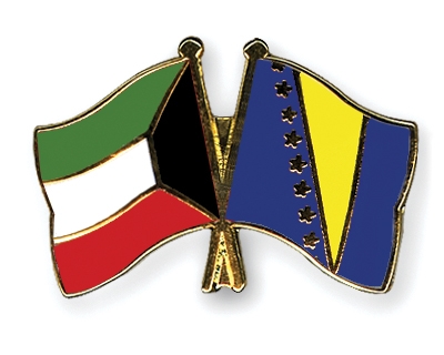 Fahnen Pins Kuwait Bosnien-und-Herzegowina