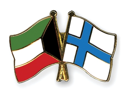 Fahnen Pins Kuwait Finnland