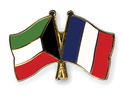 Fahnen Pins Kuwait Frankreich