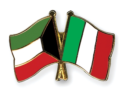 Fahnen Pins Kuwait Italien