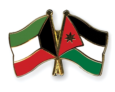 Fahnen Pins Kuwait Jordanien