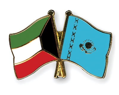 Fahnen Pins Kuwait Kasachstan