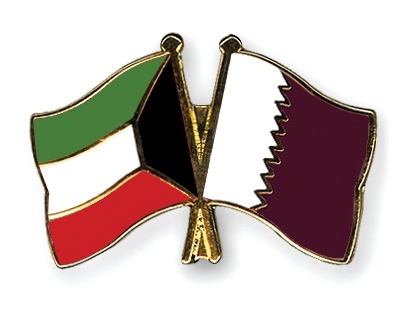 Fahnen Pins Kuwait Katar