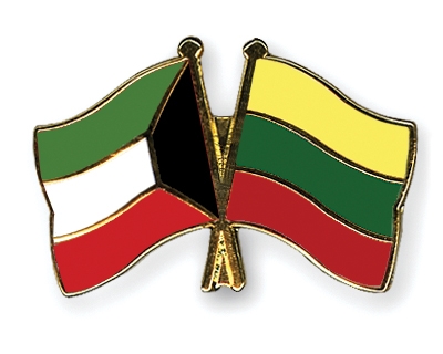 Fahnen Pins Kuwait Litauen