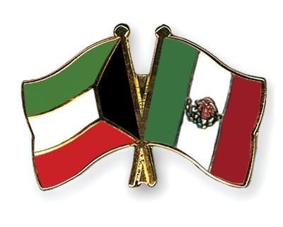 Fahnen Pins Kuwait Mexiko
