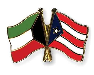 Fahnen Pins Kuwait Puerto-Rico