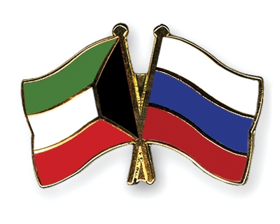 Fahnen Pins Kuwait Russland