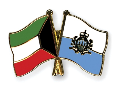 Fahnen Pins Kuwait San-Marino