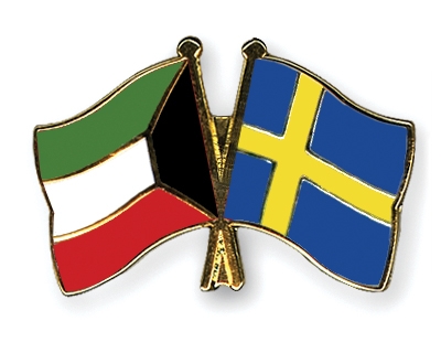 Fahnen Pins Kuwait Schweden