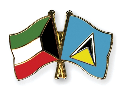 Fahnen Pins Kuwait St-Lucia