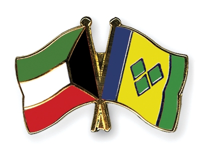 Fahnen Pins Kuwait St-Vincent-und-die-Grenadinen