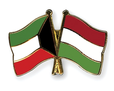 Fahnen Pins Kuwait Ungarn