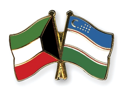 Fahnen Pins Kuwait Usbekistan
