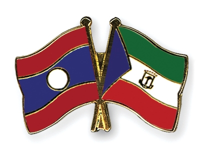 Fahnen Pins Laos quatorialguinea