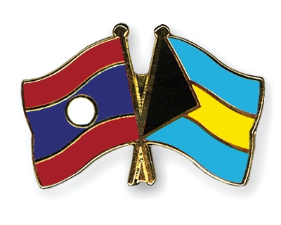 Fahnen Pins Laos Bahamas