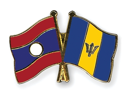 Fahnen Pins Laos Barbados