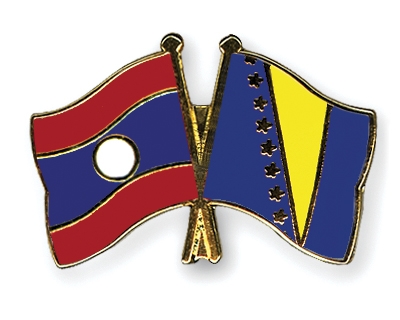 Fahnen Pins Laos Bosnien-und-Herzegowina