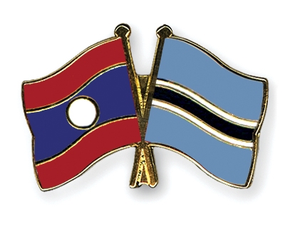 Fahnen Pins Laos Botsuana