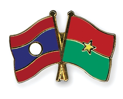 Fahnen Pins Laos Burkina-Faso