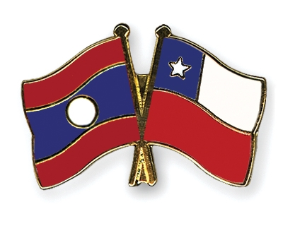 Fahnen Pins Laos Chile