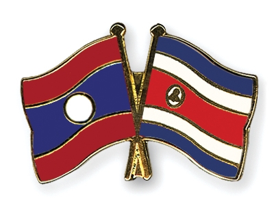 Fahnen Pins Laos Costa-Rica