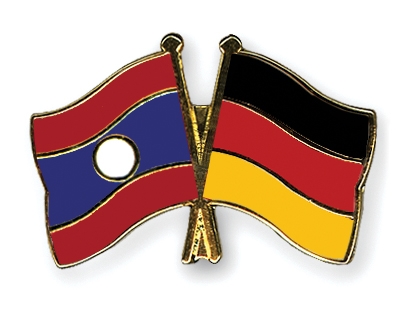 Fahnen Pins Laos Deutschland