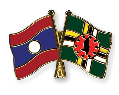 Fahnen Pins Laos Dominica