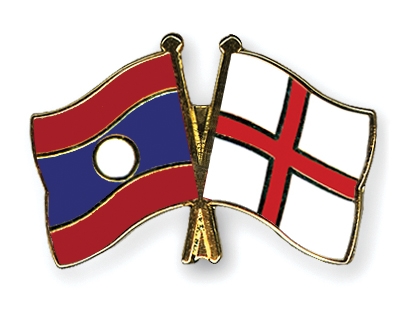 Fahnen Pins Laos England