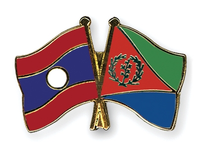Fahnen Pins Laos Eritrea