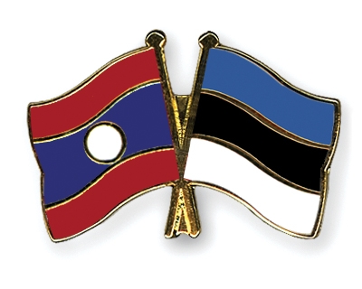 Fahnen Pins Laos Estland