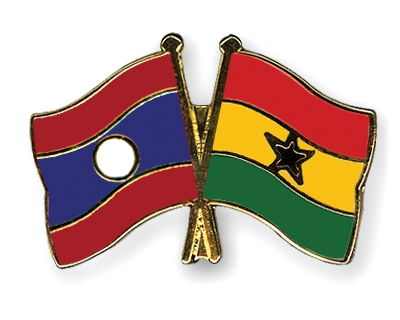 Fahnen Pins Laos Ghana