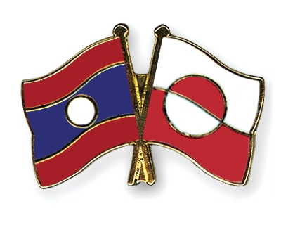 Fahnen Pins Laos Grnland