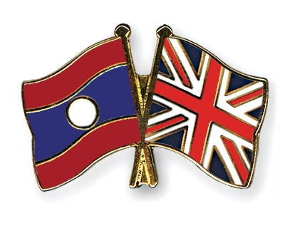 Fahnen Pins Laos Grossbritannien