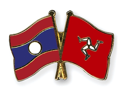 Fahnen Pins Laos Isle-of-Man