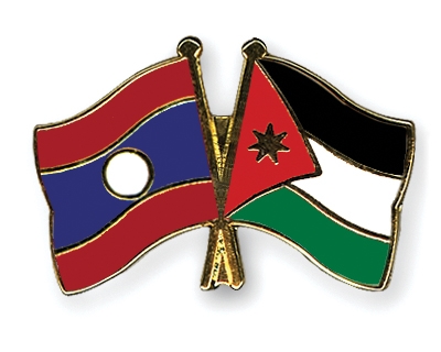 Fahnen Pins Laos Jordanien